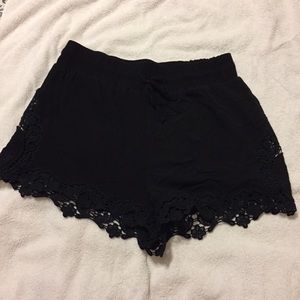 Black lace shorts sz Sm